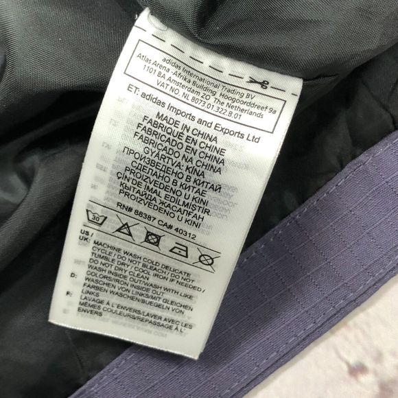 Adidas Women Falcon Full Zip Cropped Track Jacket Size Medium Purple M123 -17 - Picture 7 of 16